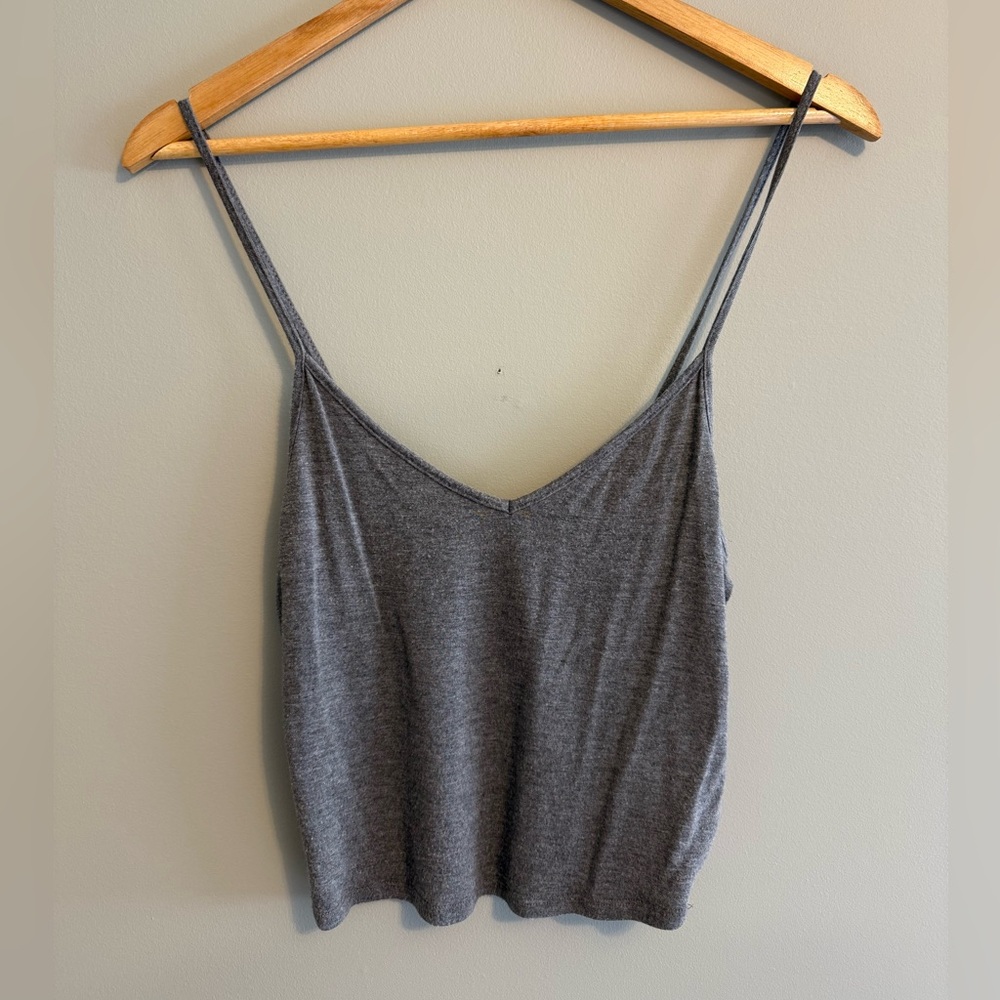 Gray Spaghetti Strap Top
